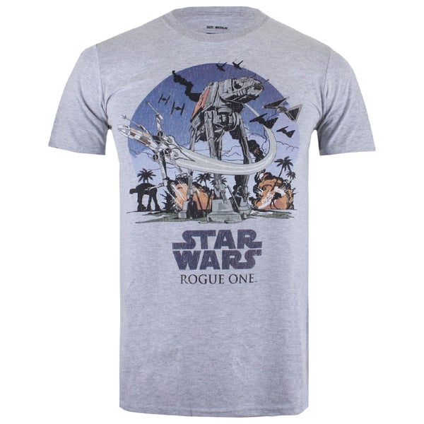 Star Wars Rogue One Men's Fight Scene T-Shirt - Sport Grey