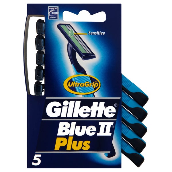 Лезвии Blue II Plus Sensitive (5 шт.) от Gillette