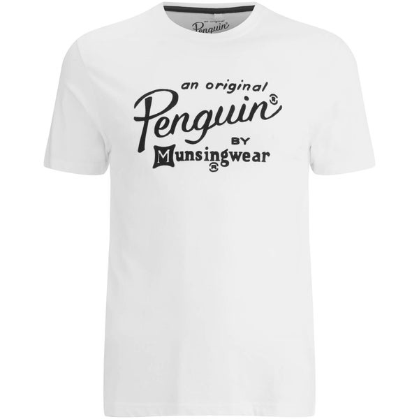 T-Shirt Original Penguin Flops Script Logo -Blanc