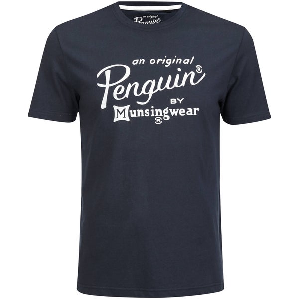 T-Shirt Original Penguin Flops Script Logo -Bleu