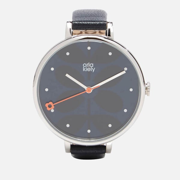 Orla Kiely Women's Ivy Leather Watch - Midnight