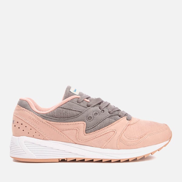 Saucony Men's Grid 8000 Heritage Trainers - Salmon/Charcoal