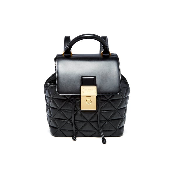 Ted Baker Women's Gaile Quilted Luggage Lock Backpack - Black