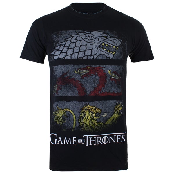 Game of Thrones Sigil Banners Heren T-Shirt - Zwart