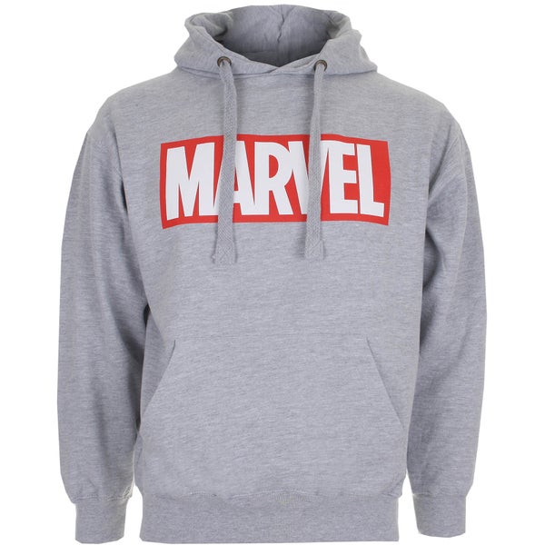 Marvel Boys' Logo Hoody - Grey Marl