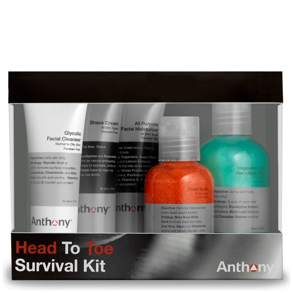 Anthony Head to Toe Survival Kit -lahjapakkaus miehille