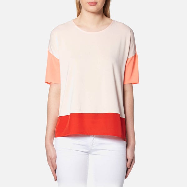 BOSS Orange Women's Tustripe T-Shirt - Light Pastel Pink