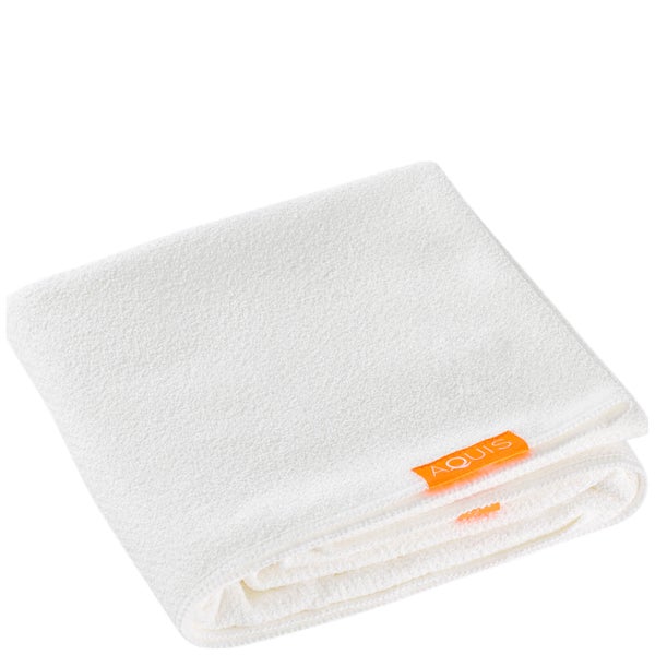 Aquis Hair Towel Lisse Luxe -turbaanipyyhe, White