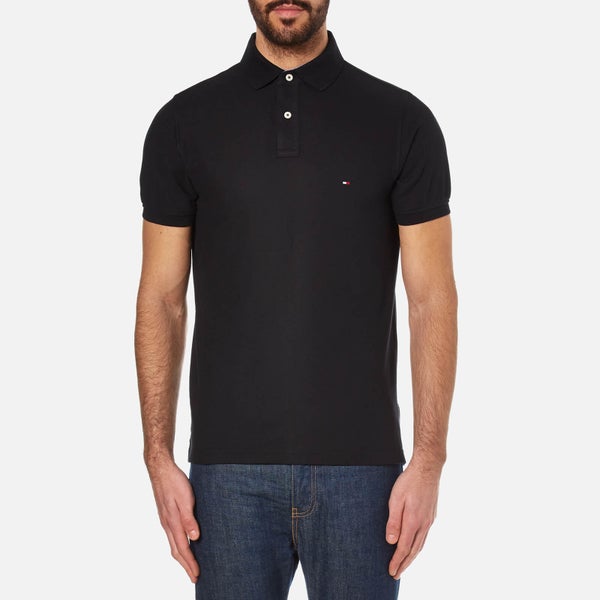 Tommy Hilfiger Men's Slim Fit Small Logo Polo Shirt - New Black