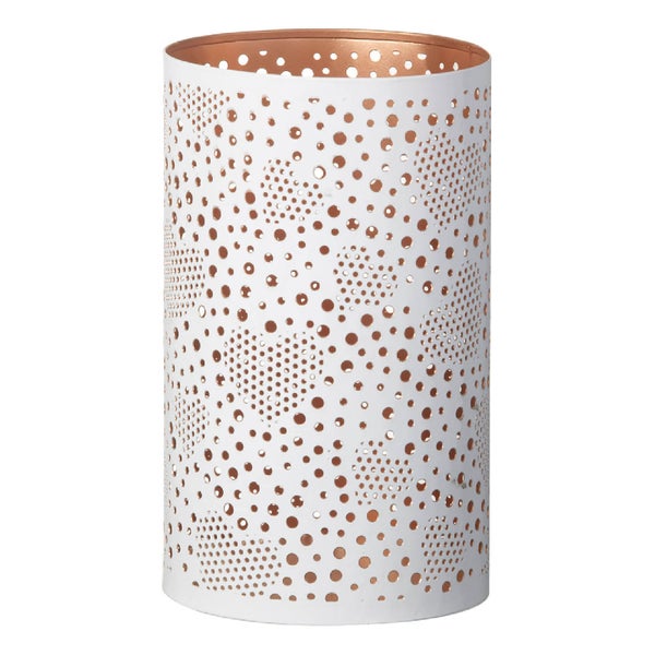 Parlane Zia Metal Candle Holder - White (12.5 x 20cm)