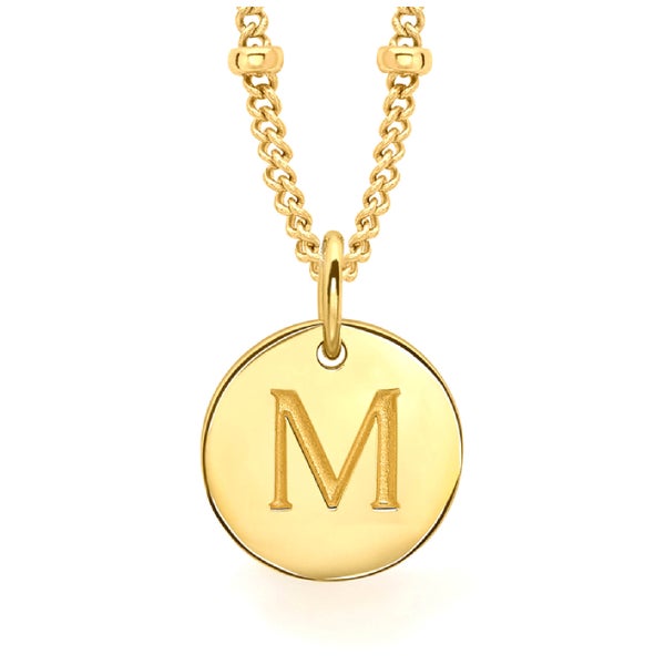 Missoma Women's Initial Charm Necklace - M - Gold