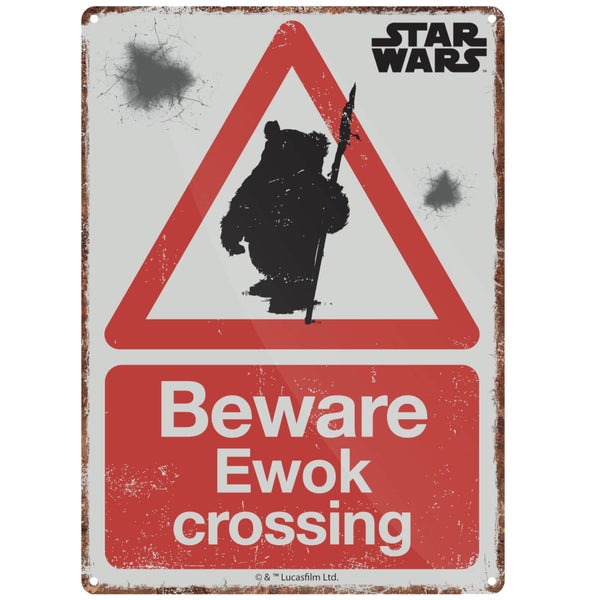 Star Wars 'Ewok Crossing' Small Tin Sign (29cm x 42cm)