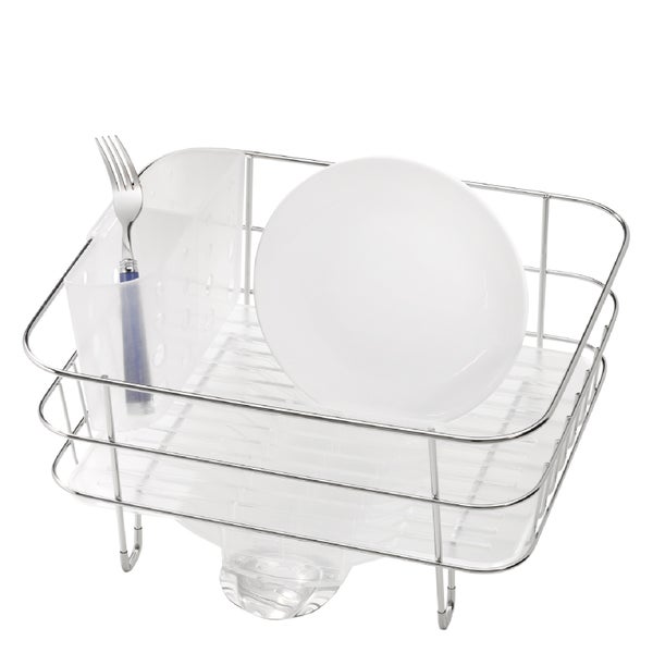 simplehuman Compact Brushed Steel Wire Dish Rack