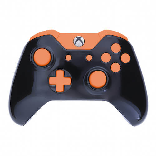 Manette sans fil Xbox One Custom -Édition Orange et Noir Gloss