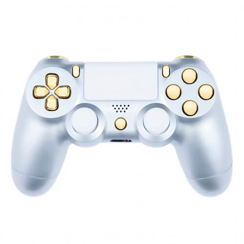 Playstation 4 Custom Controller - Gloss Silver & Gold