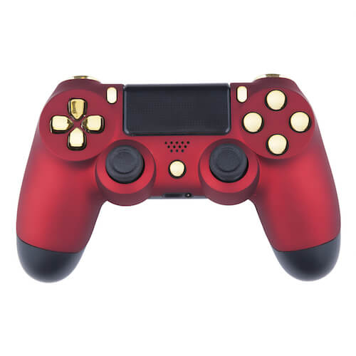 Playstation 4 Custom Controller - Red Velvet & Gold