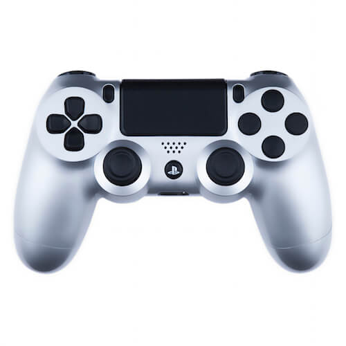 Playstation 4 Custom Controller - Gloss Silver & Black