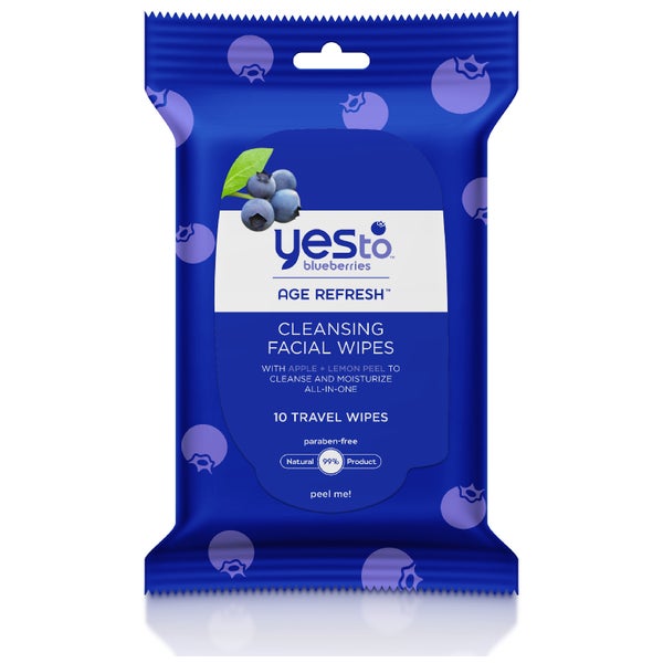 yes to Blueberries Cleansing Facial Wipes (pakke med 10 stk.)