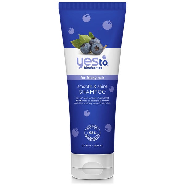 Champú para cabello encrespado con arándanos Smooth and Shine de yes to 280 ml