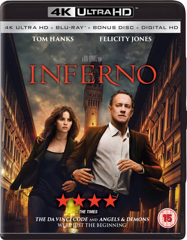 Inferno (3 Disc 4K Ultra HD, Blu-Ray & Bonus Blu-Ray)