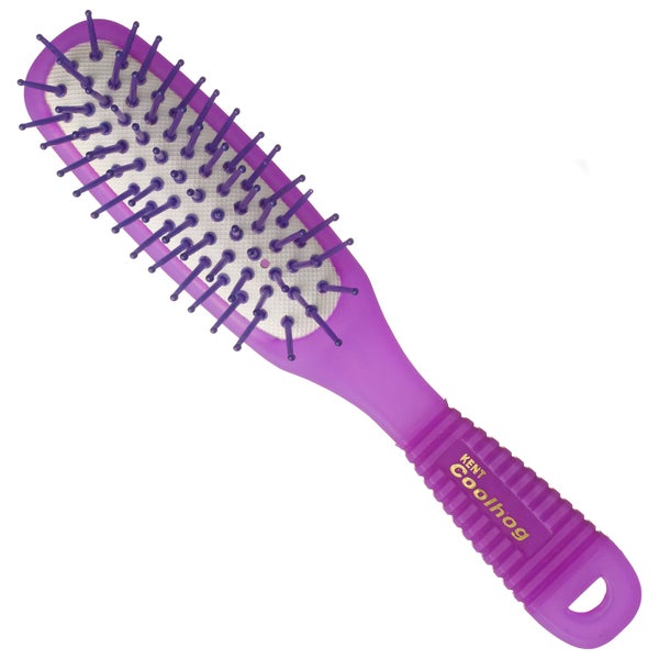 Kent Brushes CoolHogs Colourful Cushioned Nylon Ball-Tipped Hair Brush - Lilac
