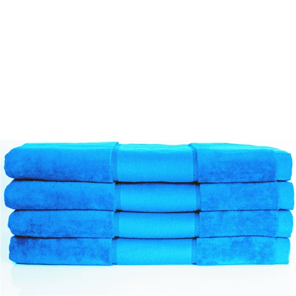 Aura.Via 100% Cotton 4 Pack Bath Towels - Teal