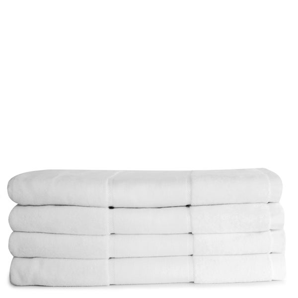 Aura.Via 100% Cotton 4 Pack Bath Towels - White