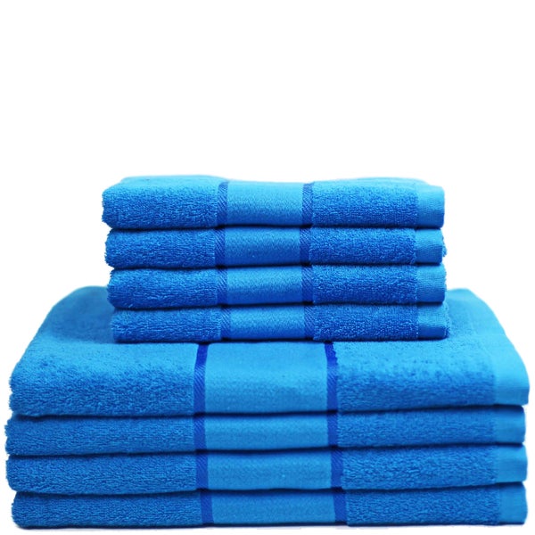 Restmor 100% Cotton 8 Piece Towel Bale Set - Teal