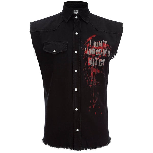 Spiral Men's Walking Dead Daryl Wings Sleeveless Shirt - Black