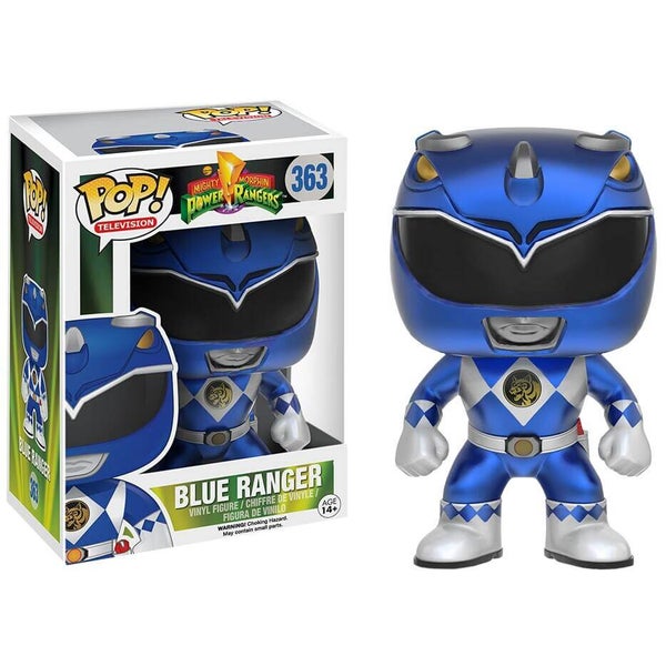 Figurine Power Rangers Metallic Ranger Bleu Funko Pop!