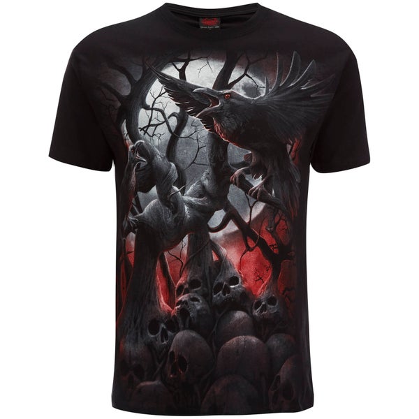 T-Shirt Homme Spiral Dark Roots -Noir