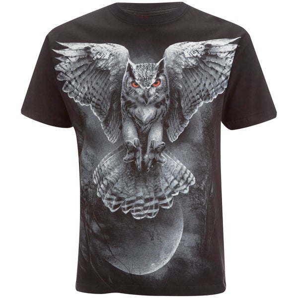 T-Shirt Homme Spiral Wings of Wisdom -Noir