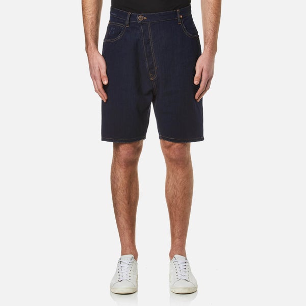 Vivienne Westwood Anglomania Men's Shady Asymmetric Shorts - Blue Denim