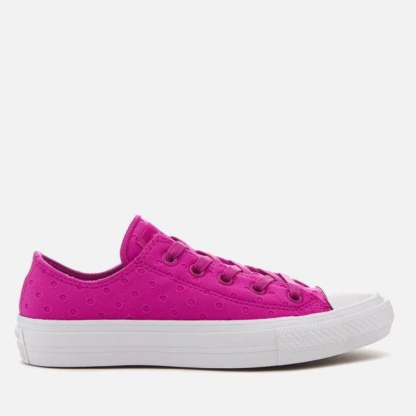 Converse Women's Chuck Taylor All Star II Ox Trainers - Magenta Glow/White