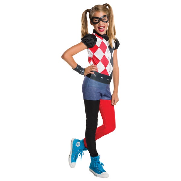 DC Comics Girls' Harley Quinn Fancy Dress Costume