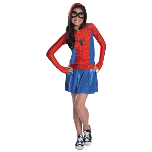 Marvel Girls' Spidergirl Hoody Dress