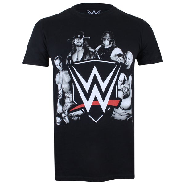 WWE Herren Group T-Shirt - Schwarz
