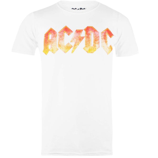 T-Shirt Homme AC/DC Logo Dégradé - Blanc