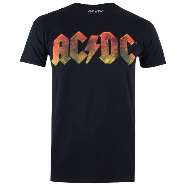 T-Shirt Homme AC/DC Logo Dégradé - Noir