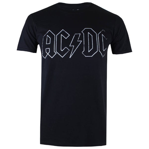 ACDC Herren Outline Logo T-Shirt - Schwarz