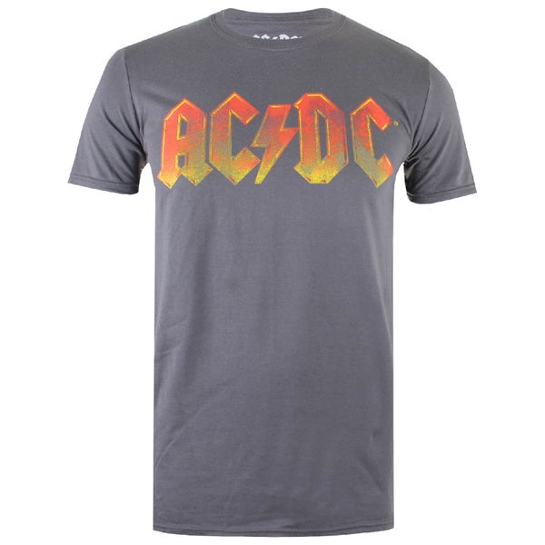T-Shirt Homme AC/DC Logo Dégradé - Gris Charbon