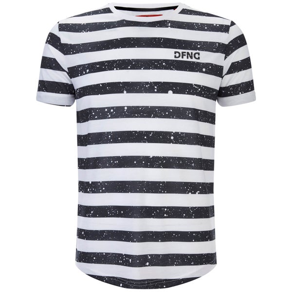 T-Shirt à Rayures Homme Splat DFND - Noir/Blanc