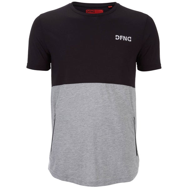 DFND Men's Half Panel T-Shirt - Black/Grey
