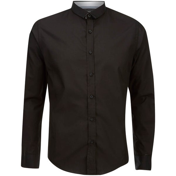 Brave Soul Men's Tudor Long Sleeve Shirt - Black