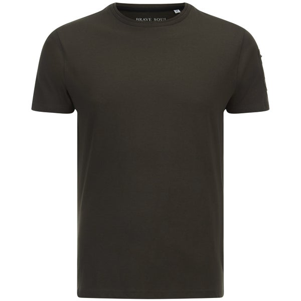 Brave Soul Men's Kershaw Pocket Sleeve T-Shirt - Khaki