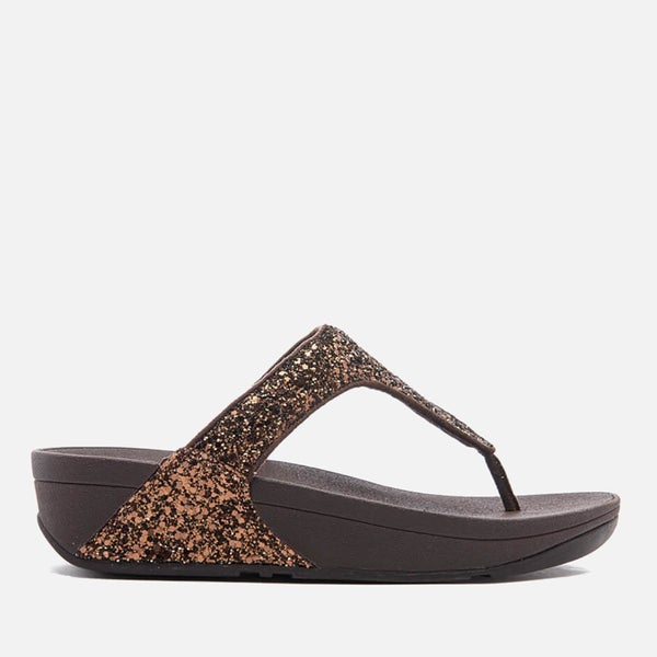FitFlop Women's Glitterball Toe-Post Sandals - Bronze