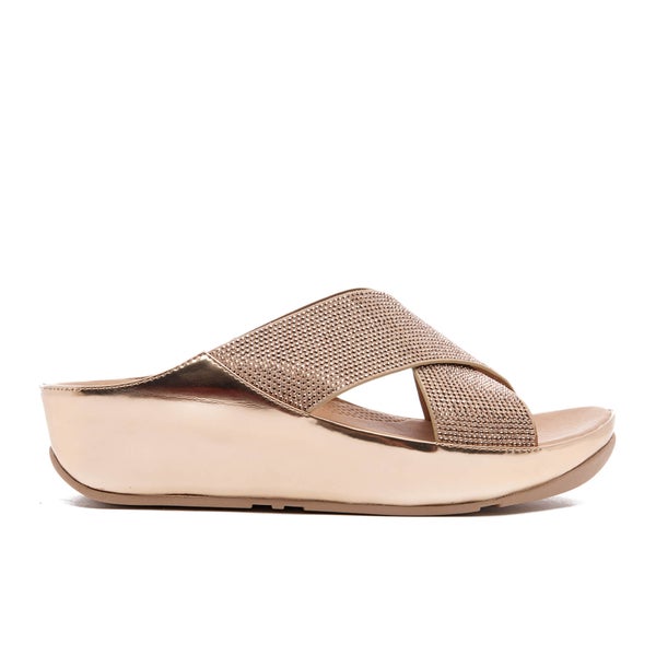 FitFlop Women's Crystall Slide Sandals - Rose Gold