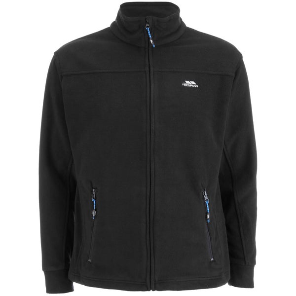 Trespass Men's Bernal Full Zip Fleece Jumper - Black