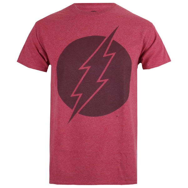 T-Shirt Homme DC Comics Vintage Flash - Rouge Chiné