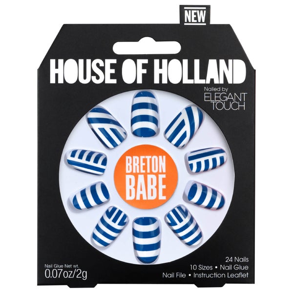 Накрашенные накладные ногти с рисунком Elegant Touch House of Holland V Nails — Breton Babe